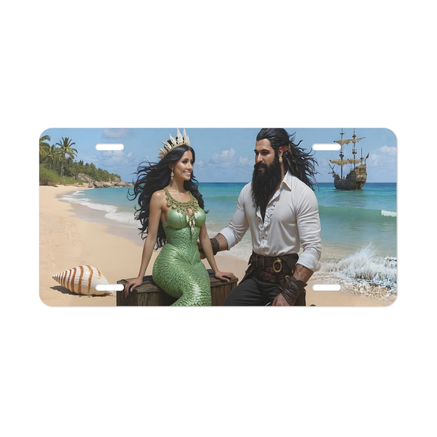 Blackbeard - Myrtle Beach, Pirate Vanity Plate, Unique Car Decor, Personalized License Plate, Nautical Gift, Automotive Accessory