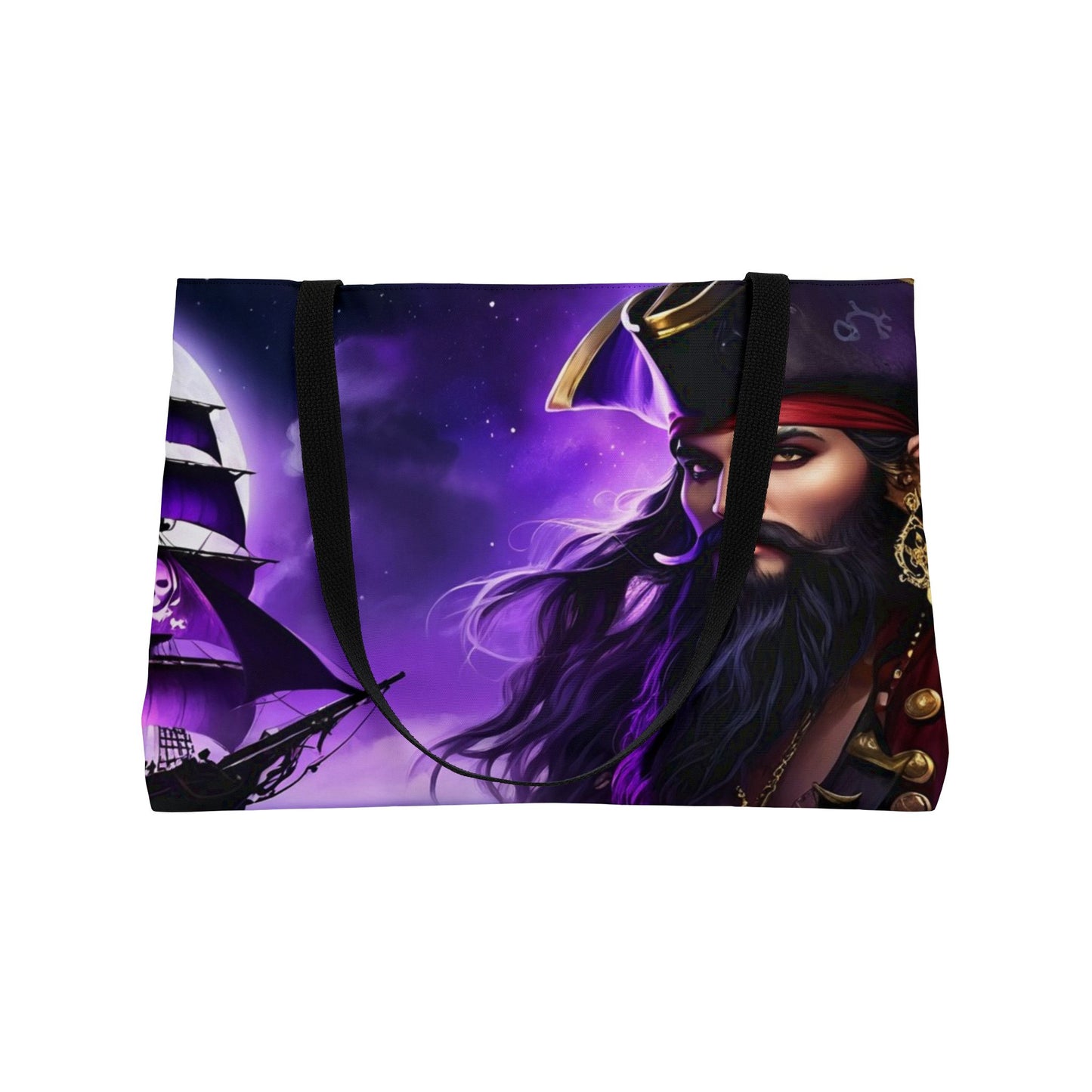 Ghost of Blackbeard Fantasy Pirate Weekender Tote Bag, Beach Bag, Travel Tote, Bohemian Style Bag, Gift for Pirate Lovers, Vacation Essentials