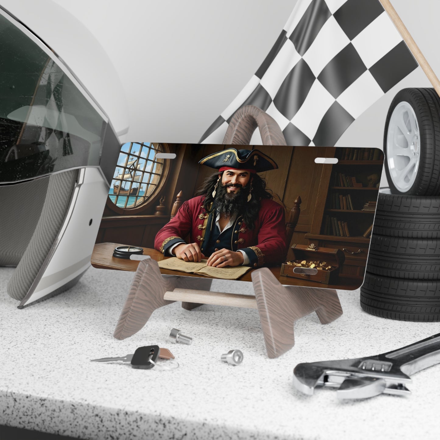Blackbeard - Be the Captain, Pirate Vanity Plate, Unique Car Decor, Personalized License Plate, Nautical Gift, Automotive Accessory
