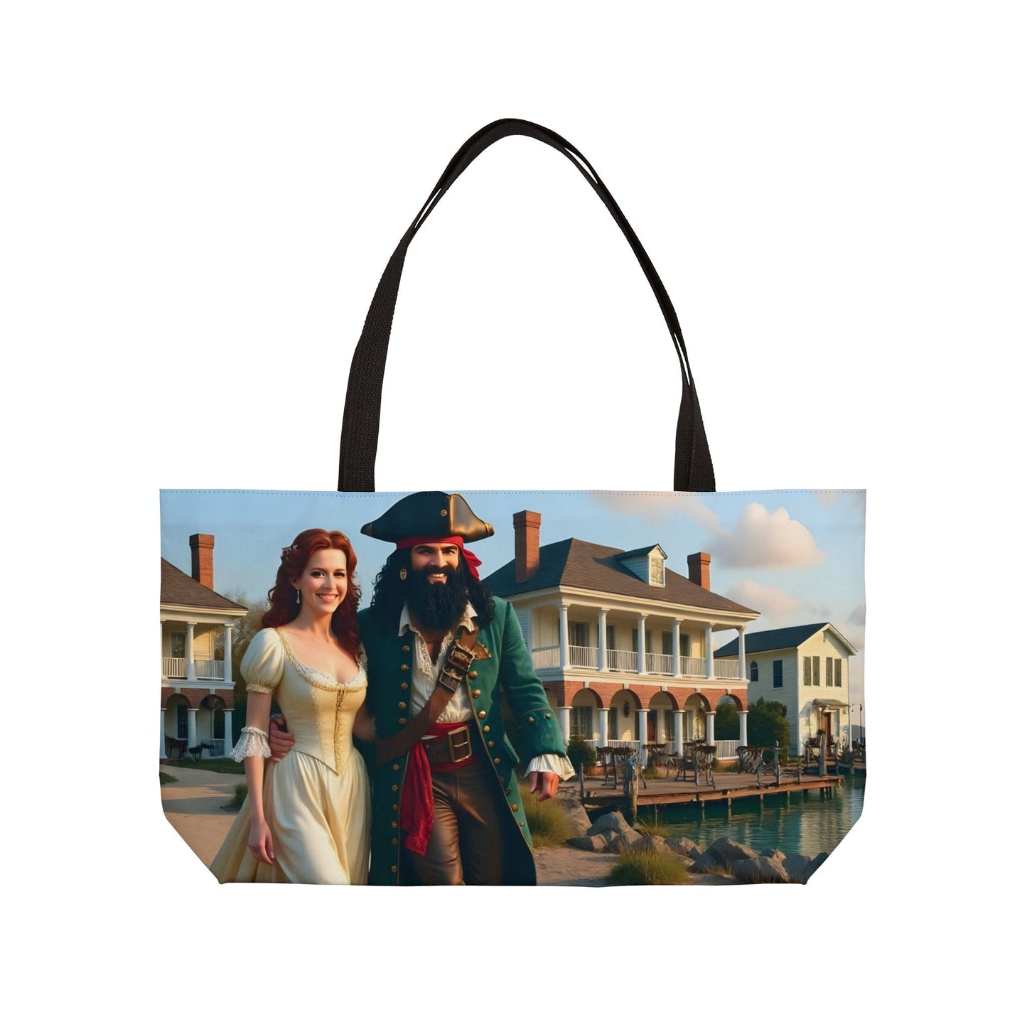 Blackbeard - Edenton Stroll, Fantasy Pirate Weekender Tote Bag, Beach Bag, Travel Tote, Bohemian Style Bag, Gift for Pirate Lovers, Vacation Essentials