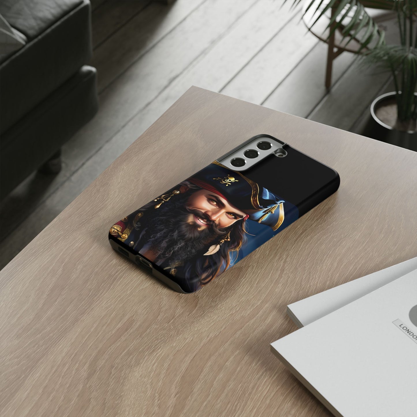 Blackbeard iPhone Smartphone Case, Savvy4You Pirate Phone Cover, Tough Phone Protector, Unique Gift for Pirates Fans, Adventure Lover's Accessory