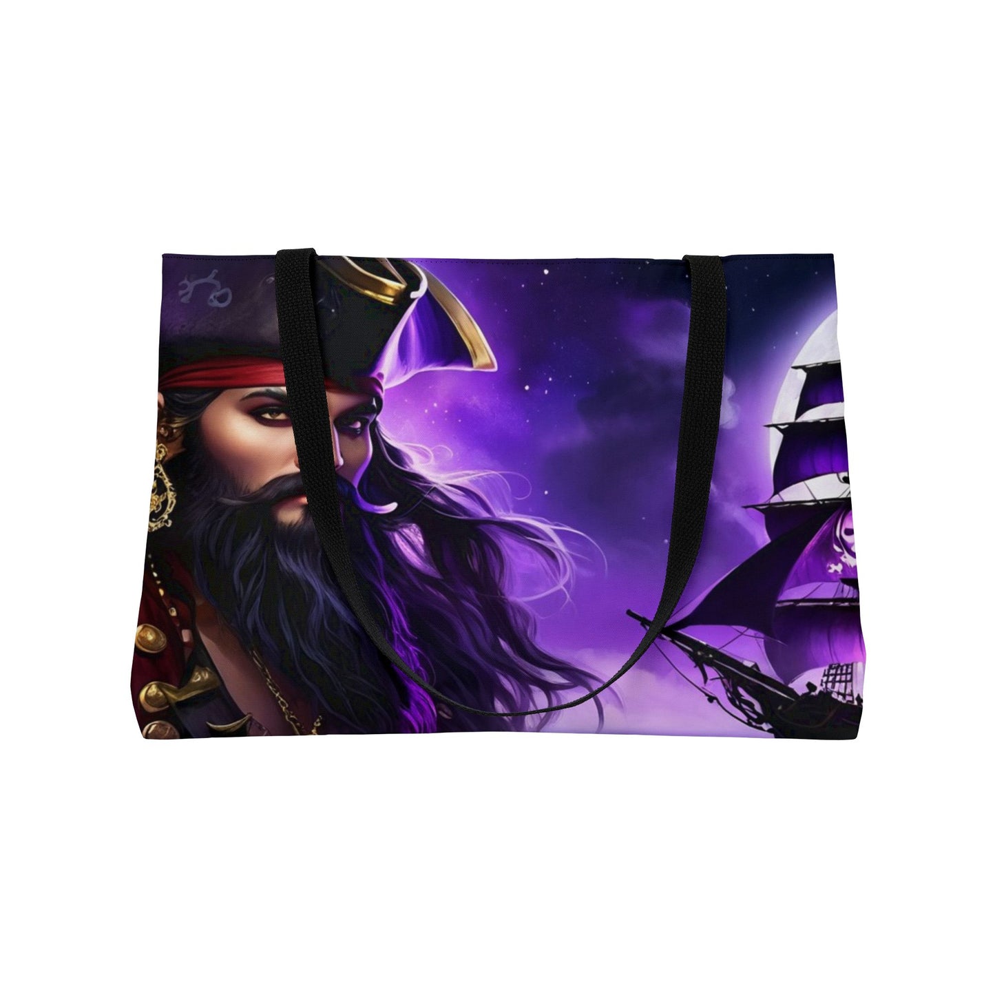 Ghost of Blackbeard Fantasy Pirate Weekender Tote Bag, Beach Bag, Travel Tote, Bohemian Style Bag, Gift for Pirate Lovers, Vacation Essentials