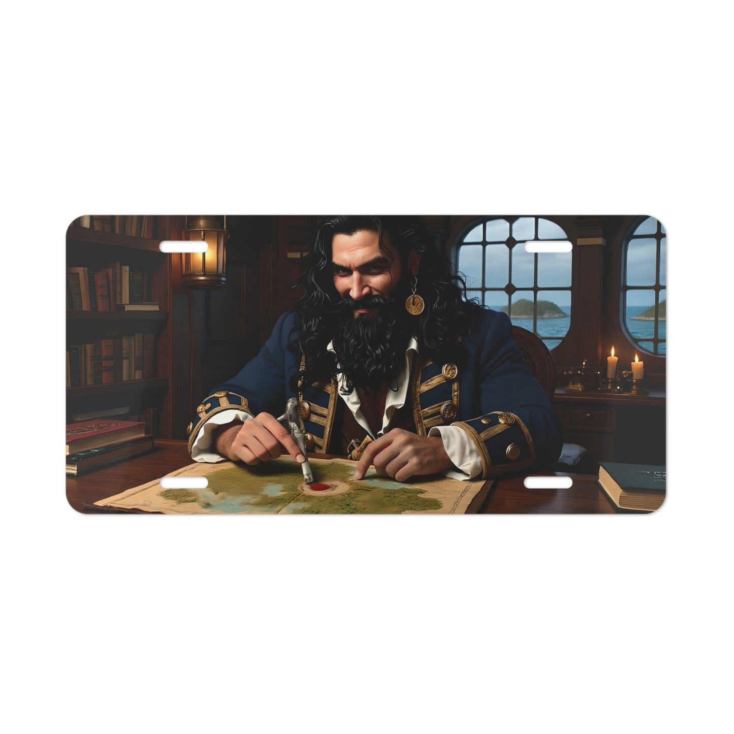 Blackbeard - Next Move, Pirate Vanity Plate, Unique Car Decor, Personalized License Plate, Nautical Gift, Automotive Accessory