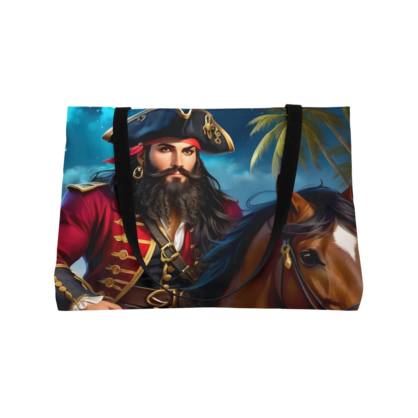 Blackbeard - Night Rider Fantasy Pirate Weekender Tote Bag, Beach Bag, Travel Tote, Bohemian Style Bag, Gift for Pirate Lovers, Vacation Essentials