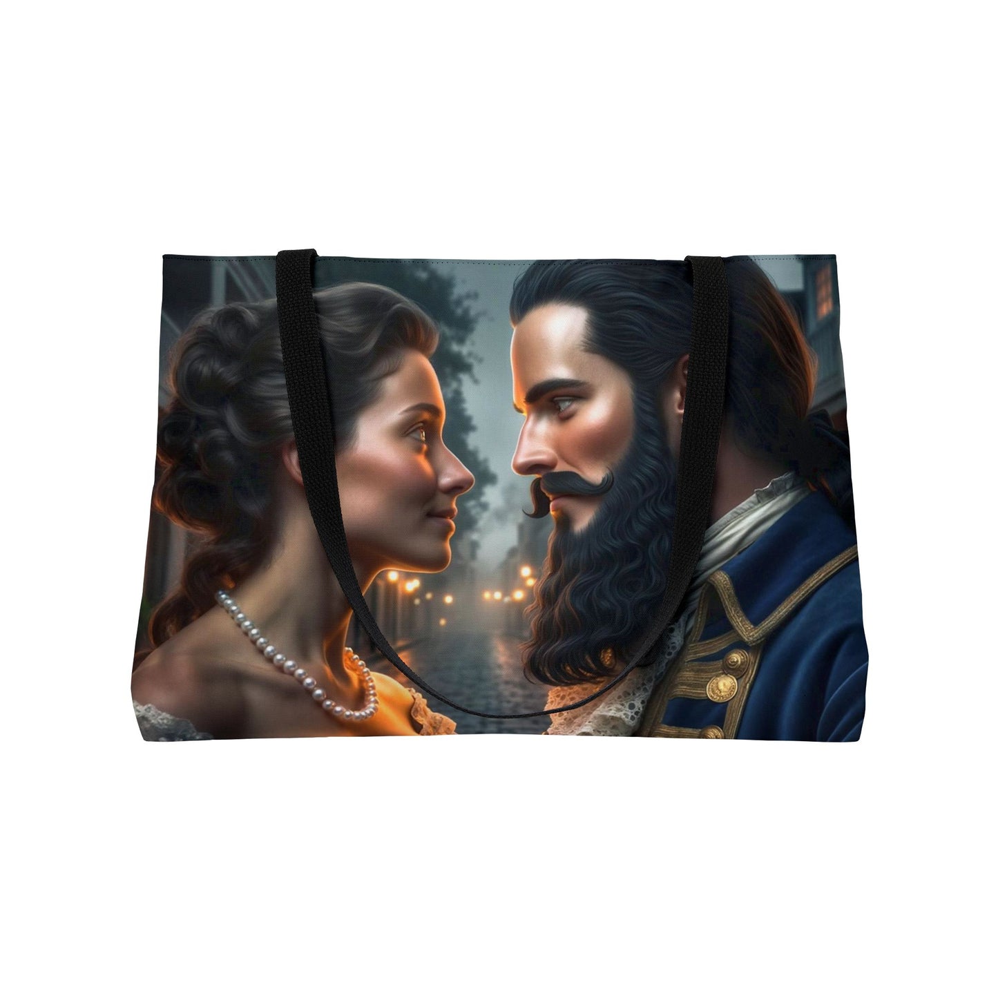 Blackbeard - Romantic Couple Fantasy Pirate Weekender Tote Bag, Beach Bag, Travel Tote, Bohemian Style Bag, Gift for Pirate Lovers, Vacation Essentials