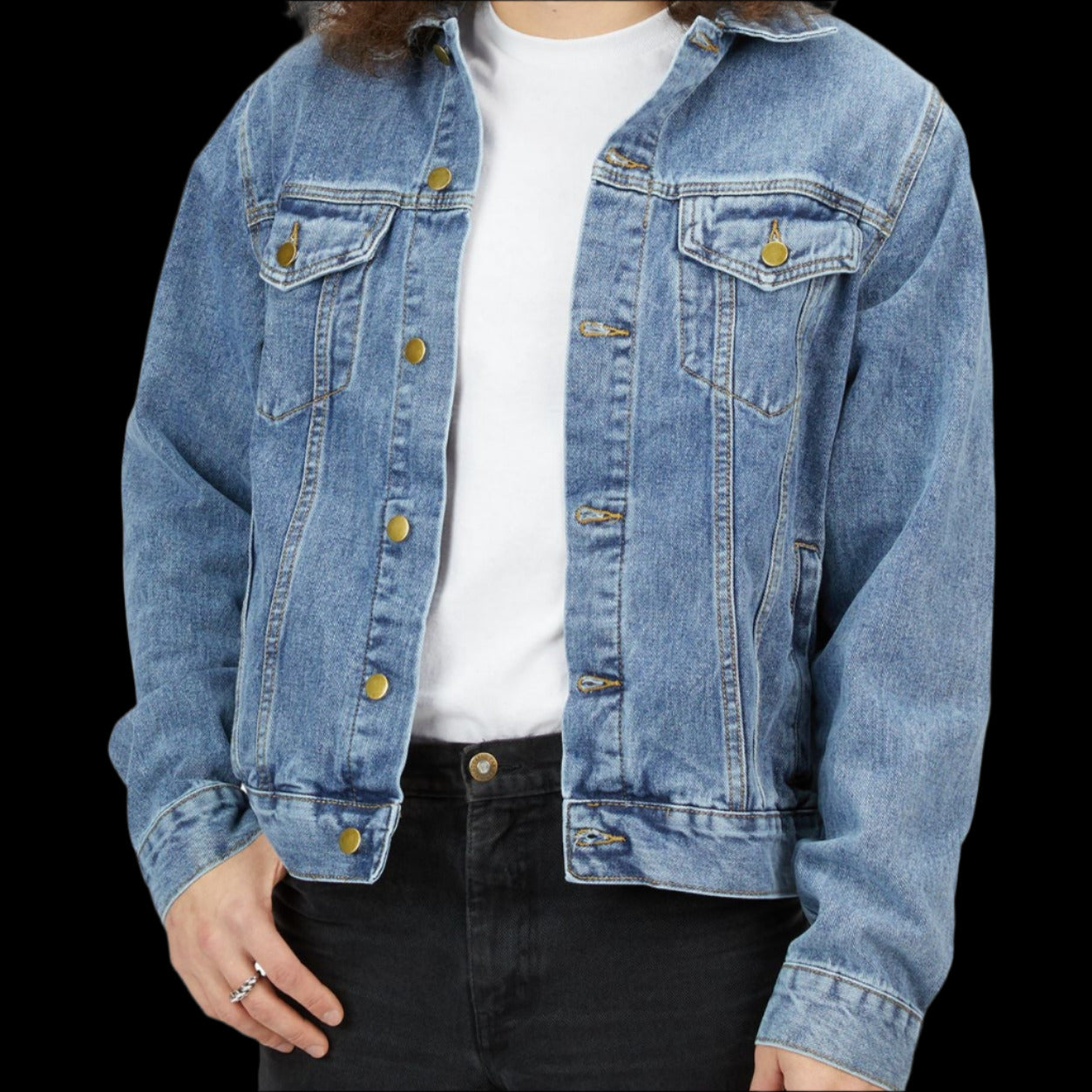 Blackbeard Wild at Heart Pirate-Themed Men's Denim Jacket, Fashion for Men, Casual Wear for All Occasions, Birthday Gift, Nautical Style