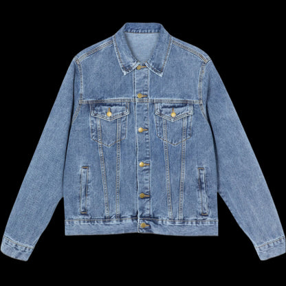 Blackbeard - America is HOT Men's Denim Jacket, American Pride Outerwear, Casual Cool Style, Independence Day Fashion, Gift for Him