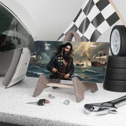 Blackbeard - Fire and Ice, Pirate Vanity Plate, Unique Car Decor, Personalized License Plate, Nautical Gift, Automotive Accessory