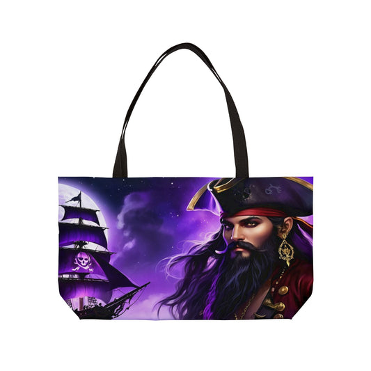 Ghost of Blackbeard Fantasy Pirate Weekender Tote Bag, Beach Bag, Travel Tote, Bohemian Style Bag, Gift for Pirate Lovers, Vacation Essentials