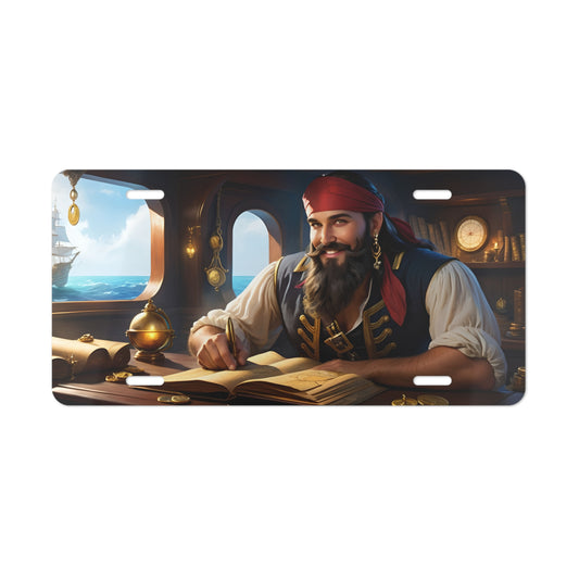 Blackbeard - Dream Big, Pirate Vanity Plate, Unique Car Decor, Personalized License Plate, Nautical Gift, Automotive Accessory
