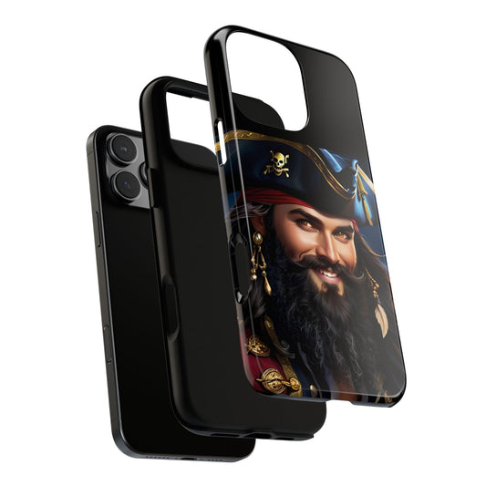 Blackbeard iPhone Smartphone Case, Savvy4You Pirate Phone Cover, Tough Phone Protector, Unique Gift for Pirates Fans, Adventure Lover's Accessory