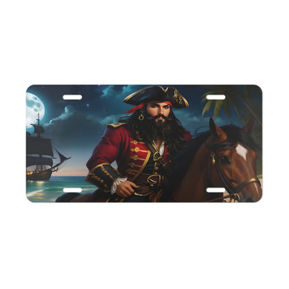 Blackbeard - Starry Night on Horseback, Pirate Vanity Plate, Unique Car Decor, Personalized License Plate, Nautical Gift, Automotive Accessory
