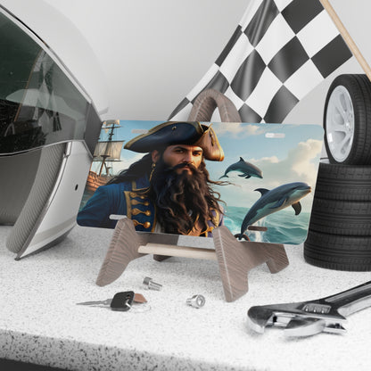 Blackbeard - Friends on Pamlico, Pirate Vanity Plate, Unique Car Decor, Personalized License Plate, Nautical Gift, Automotive Accessory