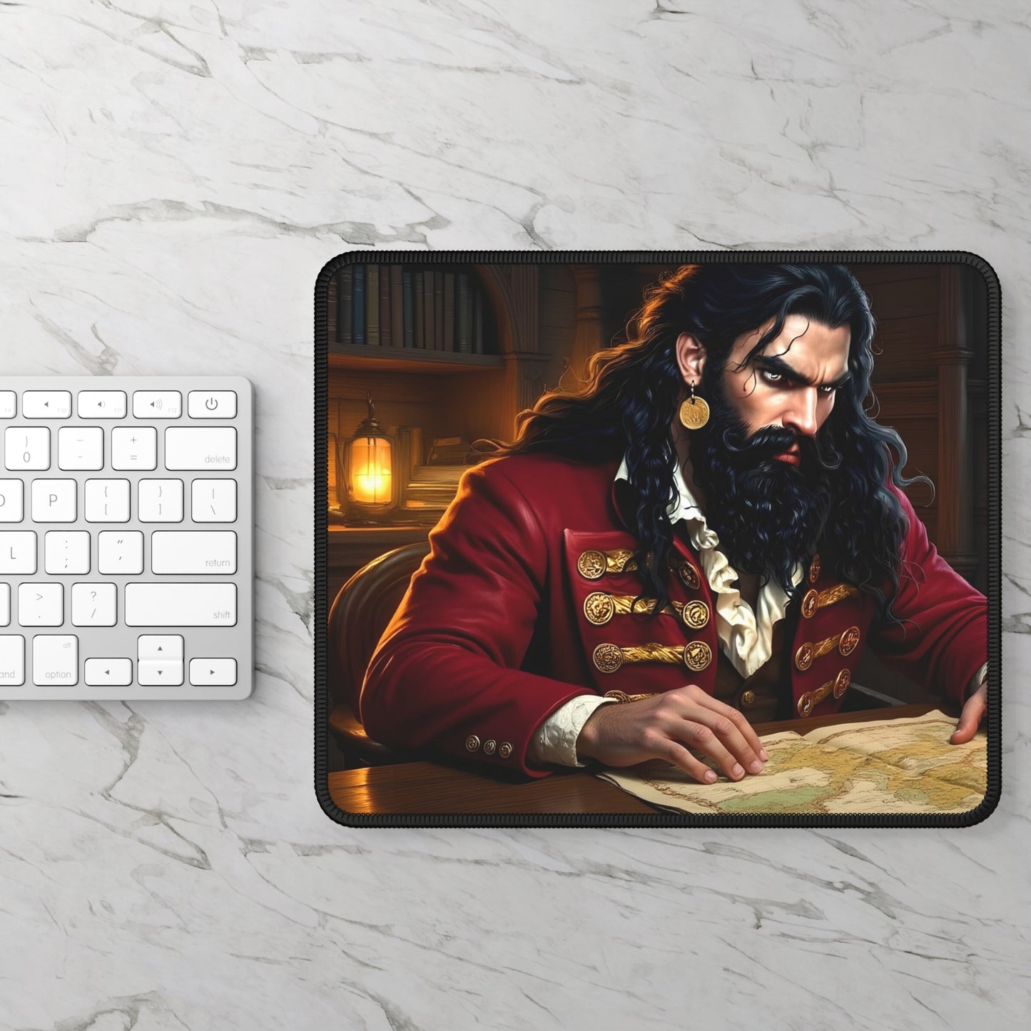 Blackbeard - Strategy, Legendary Pirate Gaming Mouse Pad, Gaming Accessories, Desk Decor, Gamer Gifts, Gift for Him