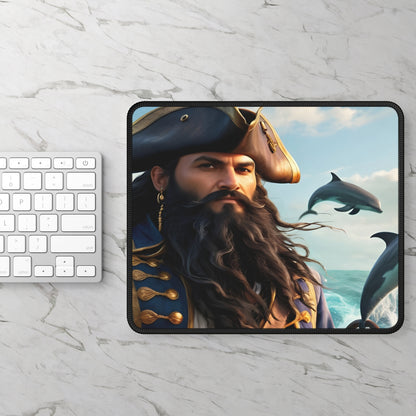 Blackbeard - Friend of Pamlico Gamer Mousepad, Gamer Gift, Nautical Mousemat, Gaming Accessories, Fantasy Art