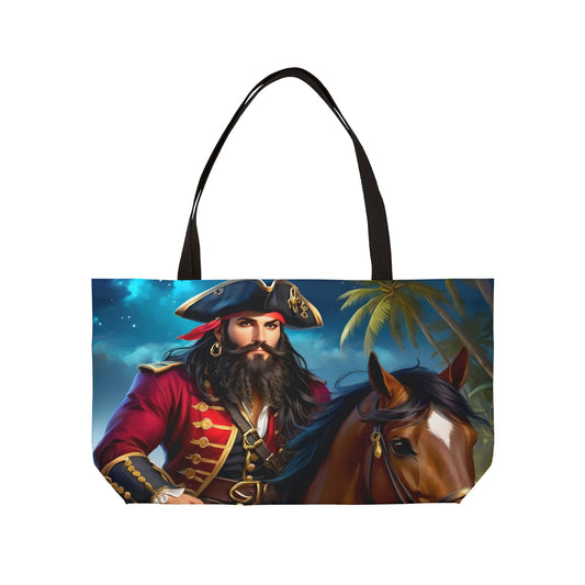 Blackbeard - Night Rider Fantasy Pirate Weekender Tote Bag, Beach Bag, Travel Tote, Bohemian Style Bag, Gift for Pirate Lovers, Vacation Essentials