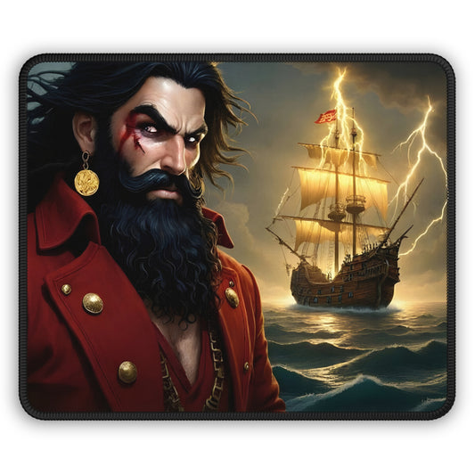 Blackbeard with Queen Anne's Revenge ship, Pirate-Themed Gaming Mouse Pad | Perfect for Gamers, Gaming Gifts, Home Office Decor, Birthday Presents, and Desk Accessories