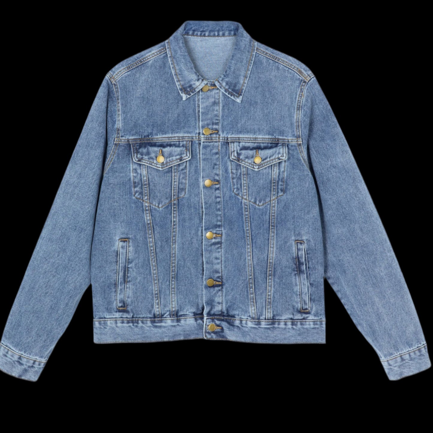Blackbeard - Good Genes Men's Pirate Denim Jacket, Unique Casual Wear, Adjustable Fit, Gift for Him, Trendy Outerwear, Street Style