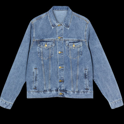 Blackbeard - Good Genes Men's Pirate Denim Jacket, Unique Casual Wear, Adjustable Fit, Gift for Him, Trendy Outerwear, Street Style