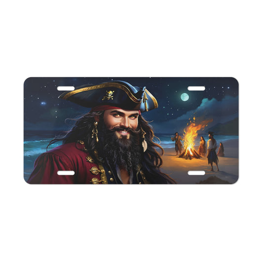 Blackbeard - Bonfire Nights, Pirate Vanity Plate, Unique Car Decor, Personalized License Plate, Nautical Gift, Automotive Accessory