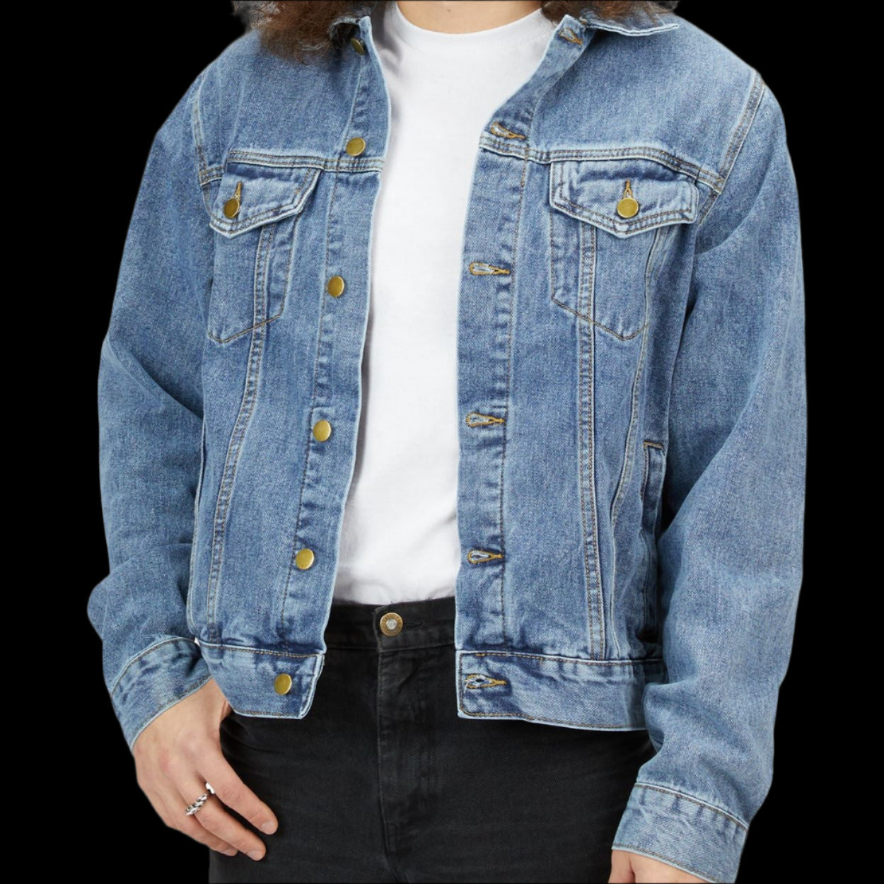 Blackbeard - UNSTOPPABLE Men's Pirate Denim Jacket | Vintage Style, Casual Wear, Gift for Him, Festival Fashion, Eco-Friendly