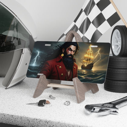 Blackbeard -Queen Anne's Revenge, Pirate Vanity Plate, Unique Car Decor, Personalized License Plate, Nautical Gift, Automotive Accessory
