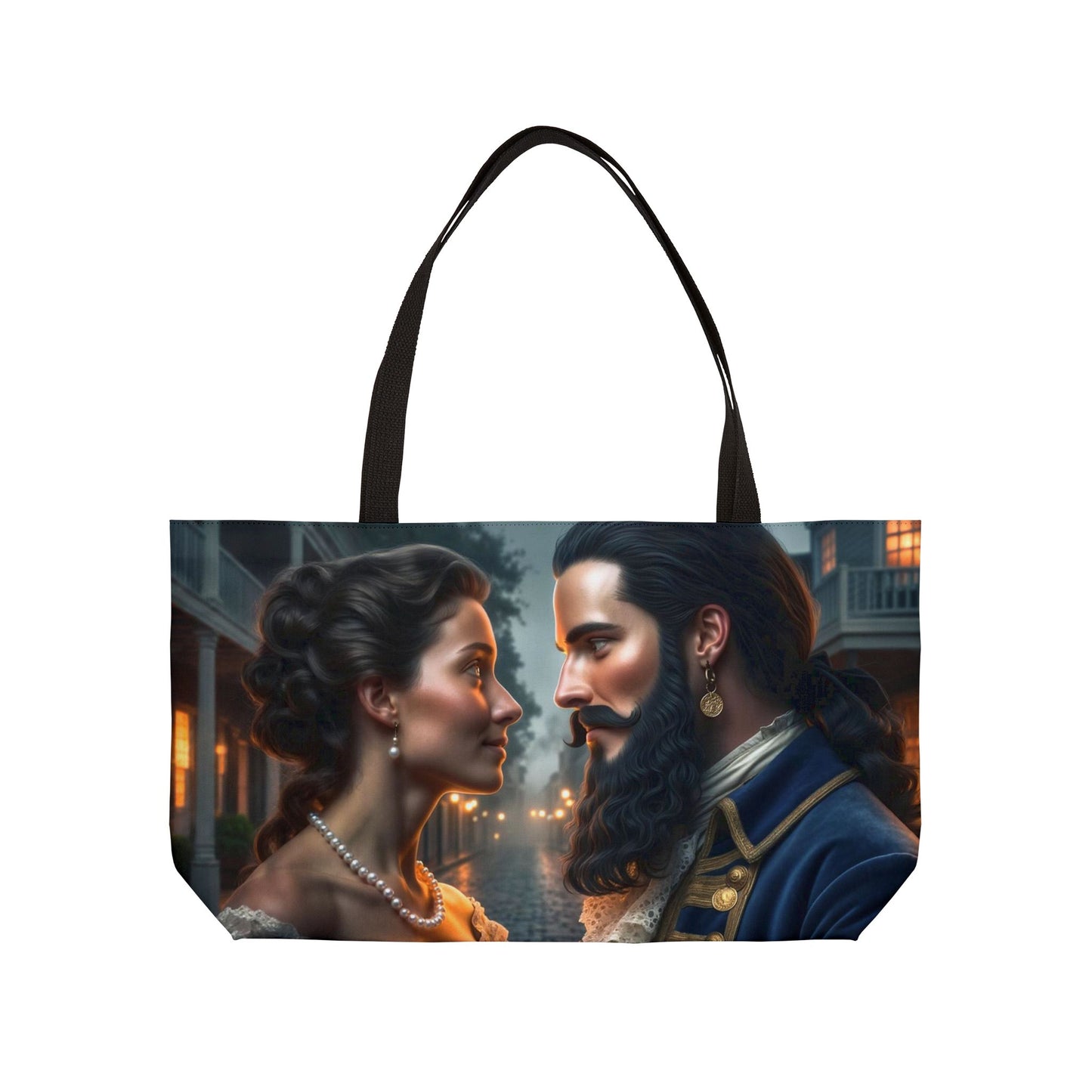Blackbeard - Romantic Couple Fantasy Pirate Weekender Tote Bag, Beach Bag, Travel Tote, Bohemian Style Bag, Gift for Pirate Lovers, Vacation Essentials