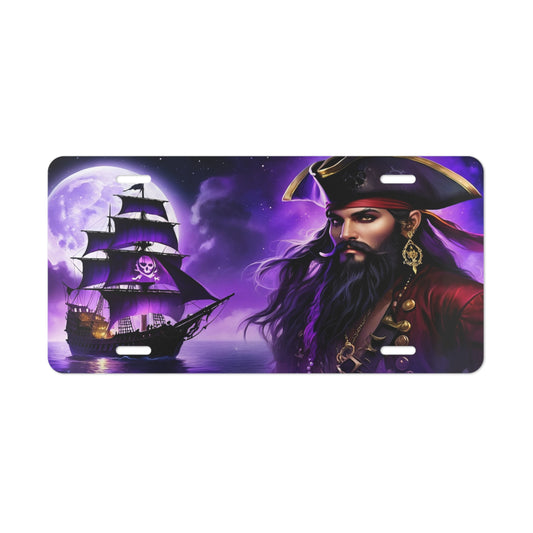 Ghost of Blackbeard, Pirate Vanity Plate, Unique Car Decor, Personalized License Plate, Nautical Gift, Automotive Accessory