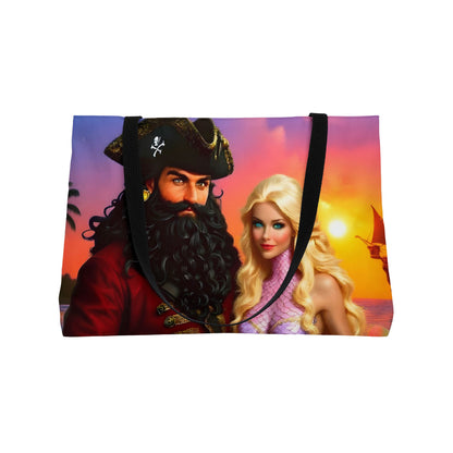 Blackbeard - Florida Dreamin with Mermaid, Fantasy Pirate Weekender Tote Bag, Beach Bag, Travel Tote, Bohemian Style Bag, Gift for Pirate Lovers, Vacation Essentials
