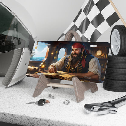 Blackbeard - Dream Big, Pirate Vanity Plate, Unique Car Decor, Personalized License Plate, Nautical Gift, Automotive Accessory