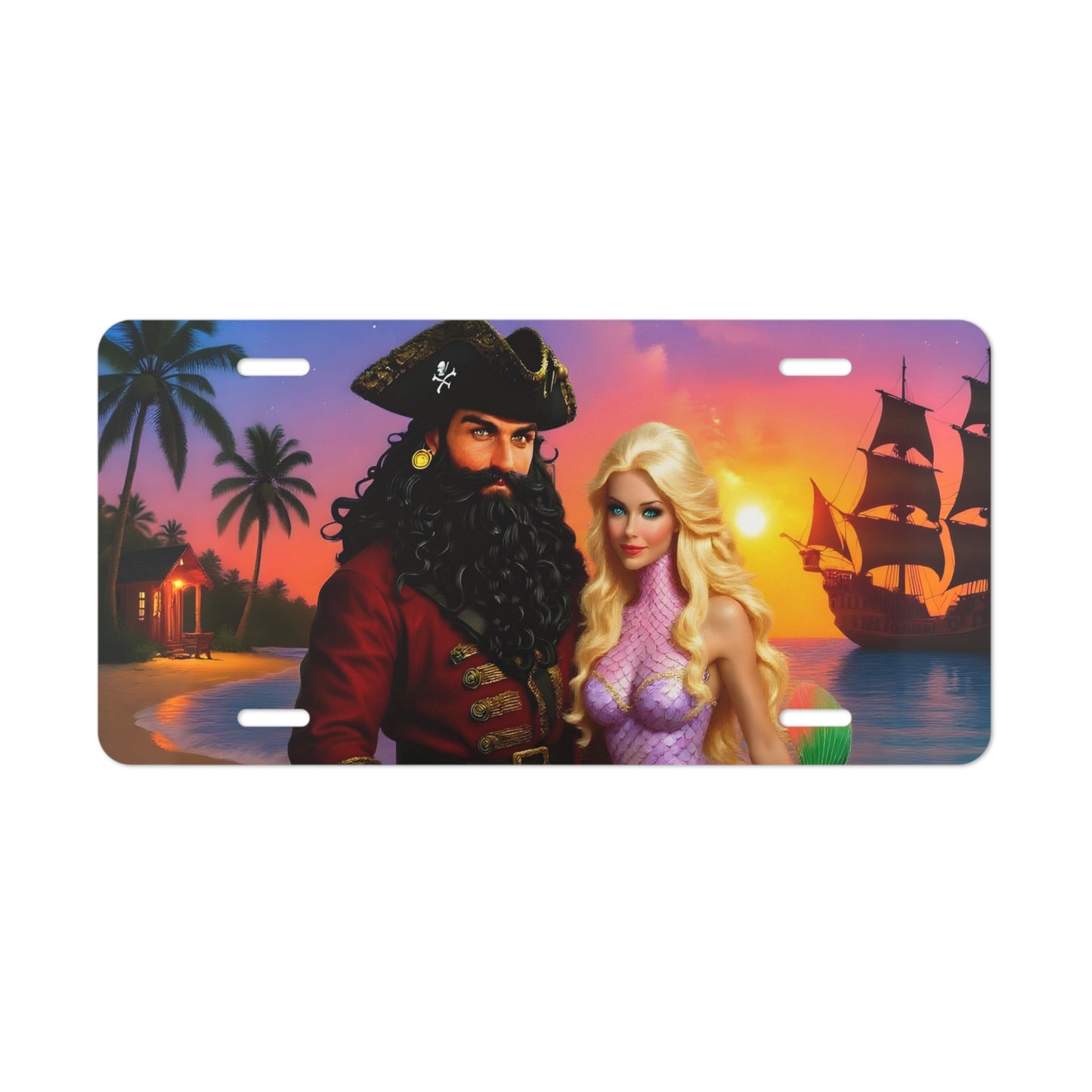 Blackbeard - Florida Dreamin - Next Move, Pirate Vanity Plate, Unique Car Decor, Personalized License Plate, Nautical Gift, Automotive Accessory