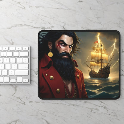 Blackbeard with Queen Anne's Revenge ship, Pirate-Themed Gaming Mouse Pad | Perfect for Gamers, Gaming Gifts, Home Office Decor, Birthday Presents, and Desk Accessories