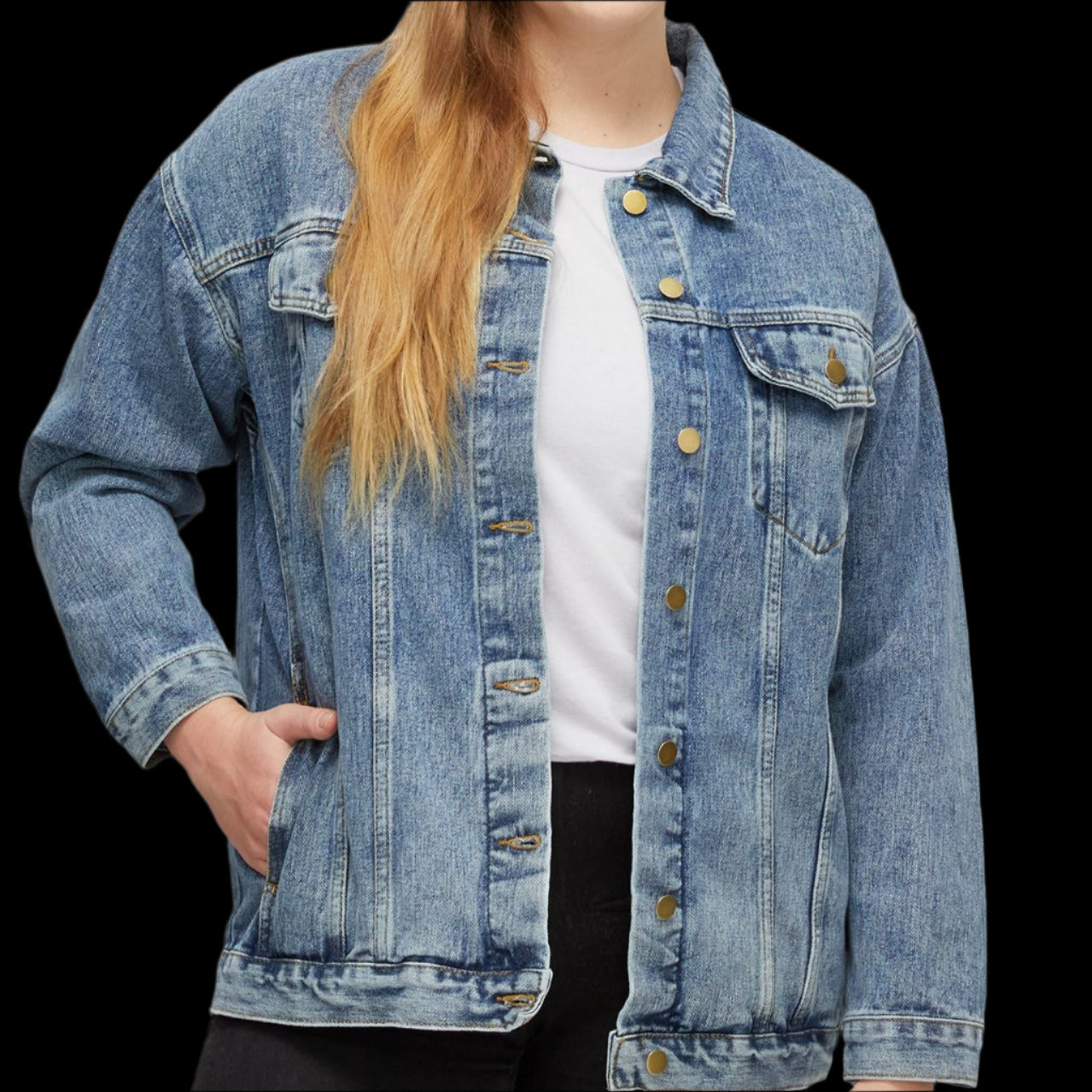 Blackbeard Coastal Livin Pirate Women's Denim Jacket, Casual Denim Wear, Pirate Jacket, Summer Layering, Trendy Fashion Statement