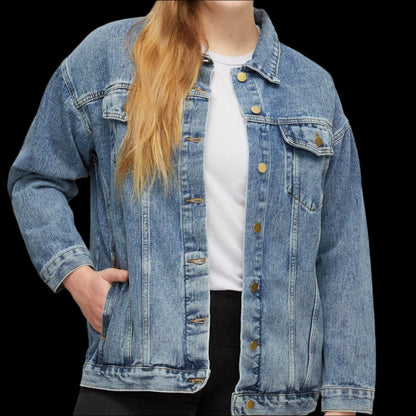 Blackbeard Coastal Livin Pirate Women's Denim Jacket, Casual Denim Wear, Pirate Jacket, Summer Layering, Trendy Fashion Statement