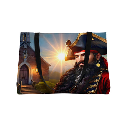 Blackbeard - Church in the Carolinas, Fantasy Pirate Weekender Tote Bag, Beach Bag, Travel Tote, Bohemian Style Bag, Gift for Pirate Lovers, Vacation Essentials