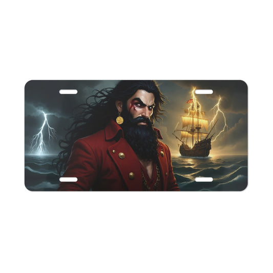 Blackbeard -Queen Anne's Revenge, Pirate Vanity Plate, Unique Car Decor, Personalized License Plate, Nautical Gift, Automotive Accessory