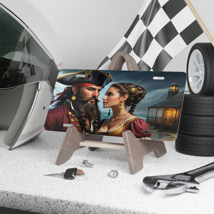 Blackbeard Resilience, Pirate Vanity Plate, Unique Car Decor, Personalized License Plate, Nautical Gift, Automotive Accessory