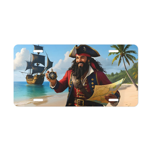 Blackbeard Adventure, Pirate Vanity Plate, Unique Car Decor, Personalized License Plate, Nautical Gift, Automotive Accessory