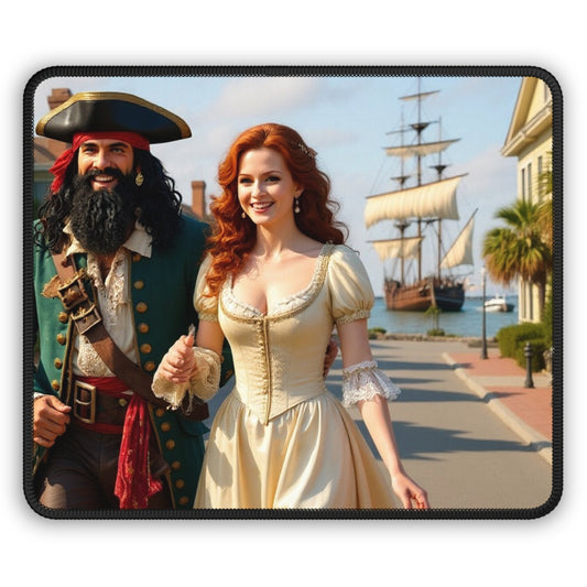 Blackbeard Key West Gamer Mousepad, Gamer Gift, Nautical Mousemat, Gaming Accessories, Fantasy Art