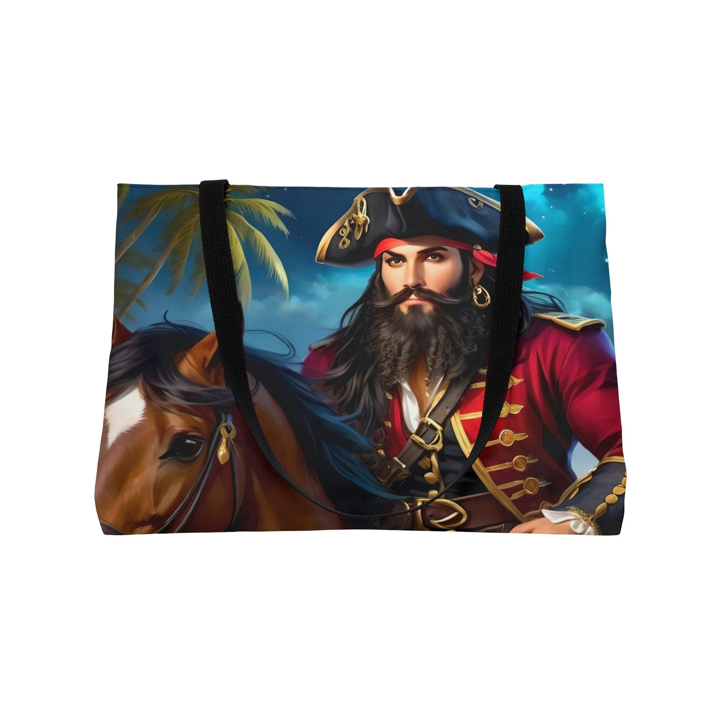 Blackbeard - Night Rider Fantasy Pirate Weekender Tote Bag, Beach Bag, Travel Tote, Bohemian Style Bag, Gift for Pirate Lovers, Vacation Essentials