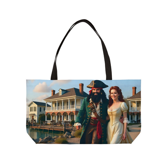 Blackbeard - Edenton Stroll, Fantasy Pirate Weekender Tote Bag, Beach Bag, Travel Tote, Bohemian Style Bag, Gift for Pirate Lovers, Vacation Essentials
