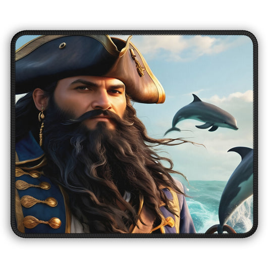 Blackbeard - Friend of Pamlico Gamer Mousepad, Gamer Gift, Nautical Mousemat, Gaming Accessories, Fantasy Art