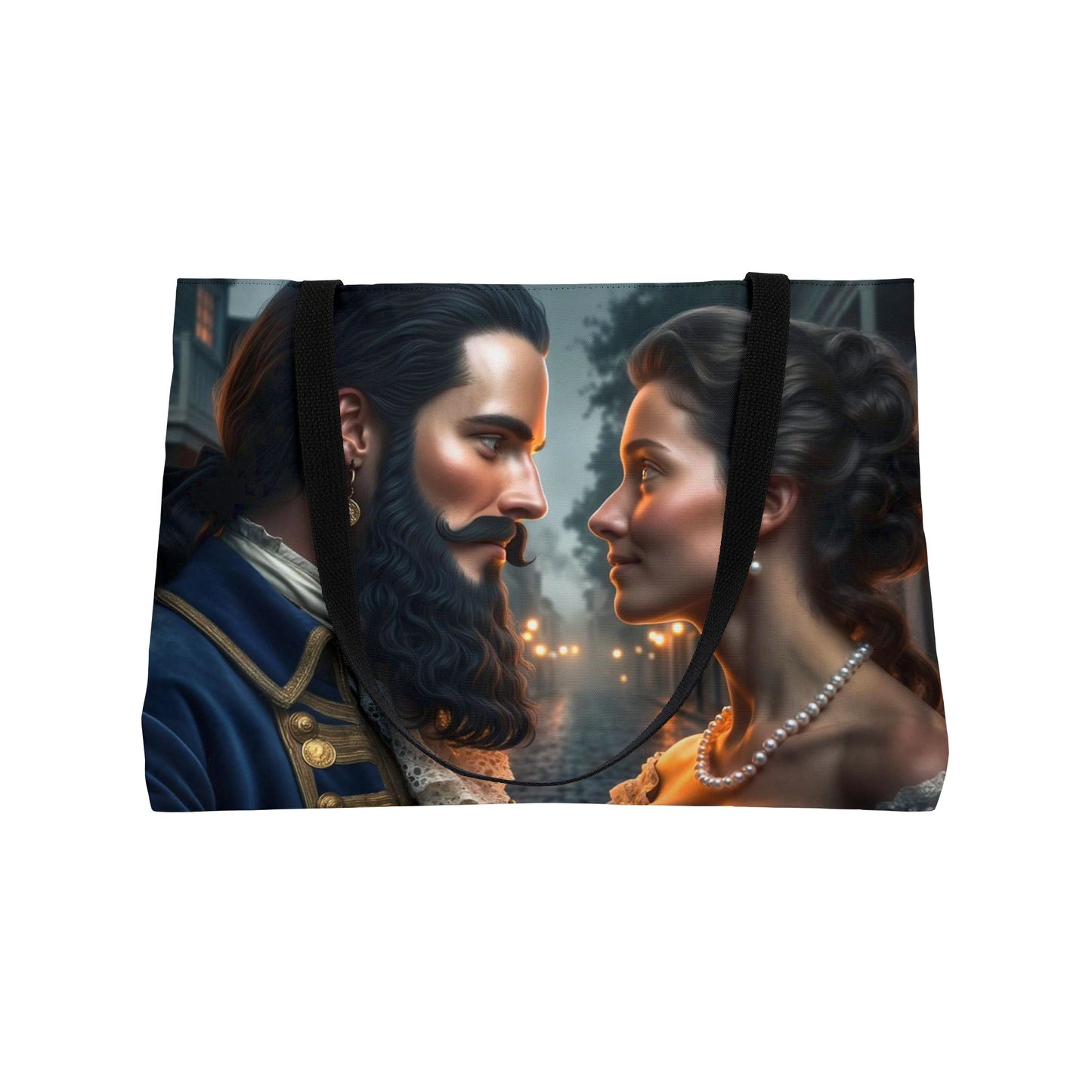 Blackbeard - Romantic Couple Fantasy Pirate Weekender Tote Bag, Beach Bag, Travel Tote, Bohemian Style Bag, Gift for Pirate Lovers, Vacation Essentials