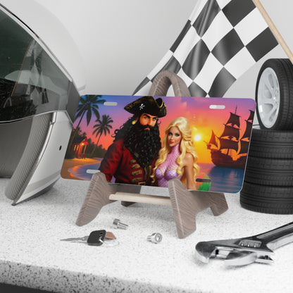 Blackbeard - Florida Dreamin - Next Move, Pirate Vanity Plate, Unique Car Decor, Personalized License Plate, Nautical Gift, Automotive Accessory