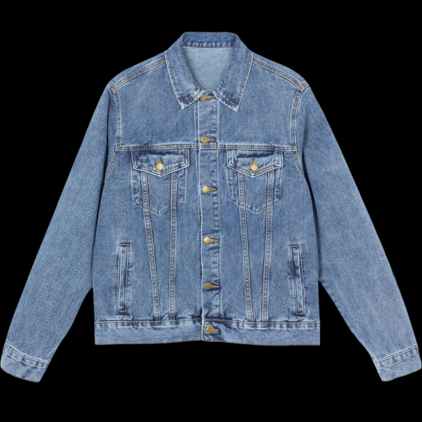 Blackbeard - Shark Tank Men's Denim Jacket - Casual Wear, Trendy Street Style, Vintage Fashion, Gift for Him, Summer Apparel