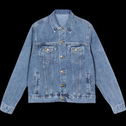 Blackbeard - Shark Tank Men's Denim Jacket - Casual Wear, Trendy Street Style, Vintage Fashion, Gift for Him, Summer Apparel