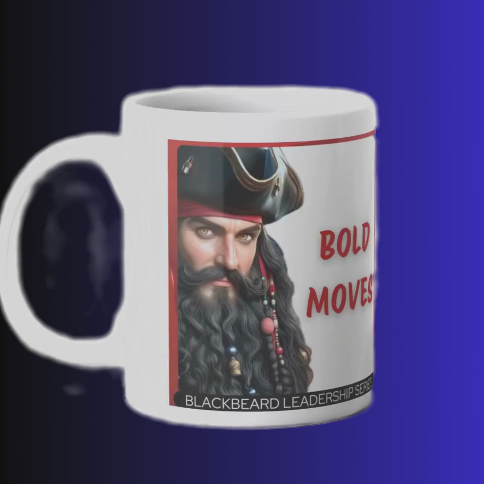 BLACKBEARD - Bold Moves | White glossy mug